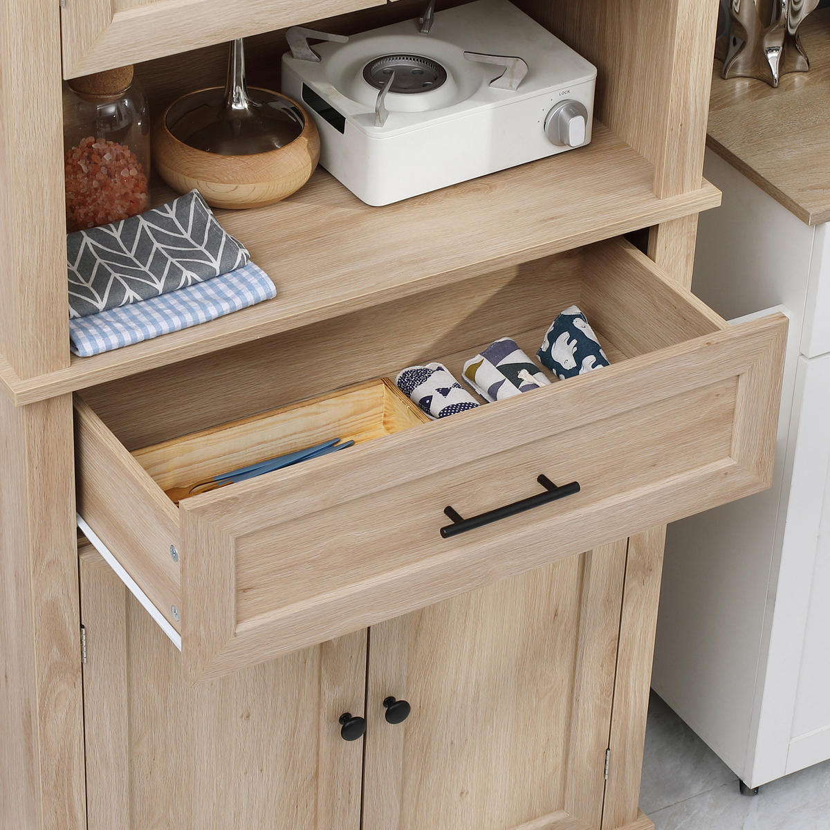HIGHBOARD DE-11032 2 Schränke Eiche hell - Naturfarben, Holzwerkstoff (39.5/183/74cm) - ComfortXL