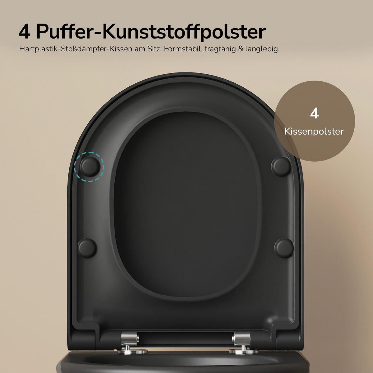 WAND-WC Spülrandlose CT02 49/37 cm Matt Schwarz - Schwarz, Keramik (37/36/49cm) - EMKE