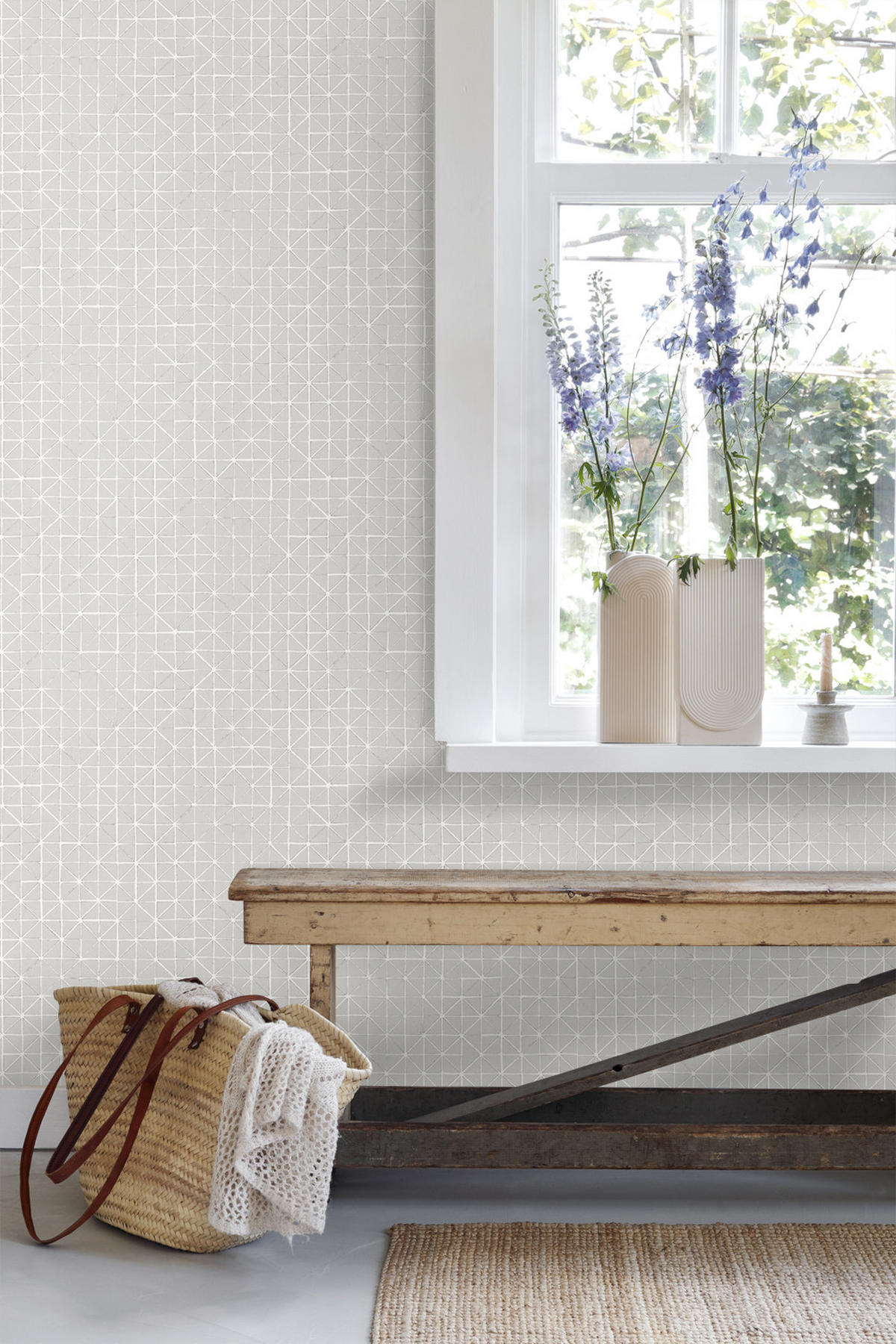 TAPETE geometrische Formen 53 cm x 10.05 m - Braun, Papier (53/1000cm) - ESTAhome