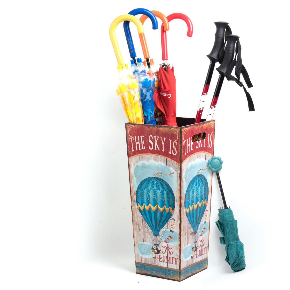 SCHIRMSTÄNDER Mehrfarbig 21/21/50 cm - Multicolor, Holzwerkstoff (21/50/21cm) - Mobili Rebecca