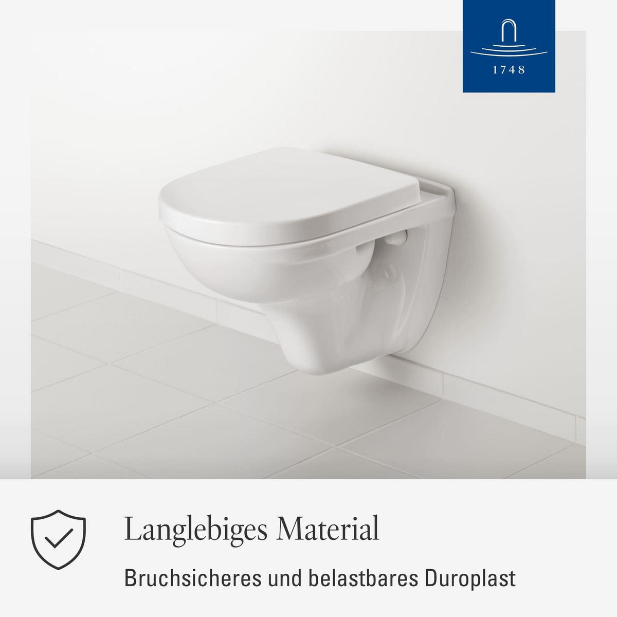 WC-SITZ O.novo weiß 423 x 368 x 51 mm - Weiß, Kunststoff (36.8/5.1/42.3cm) - Villeroy & Boch