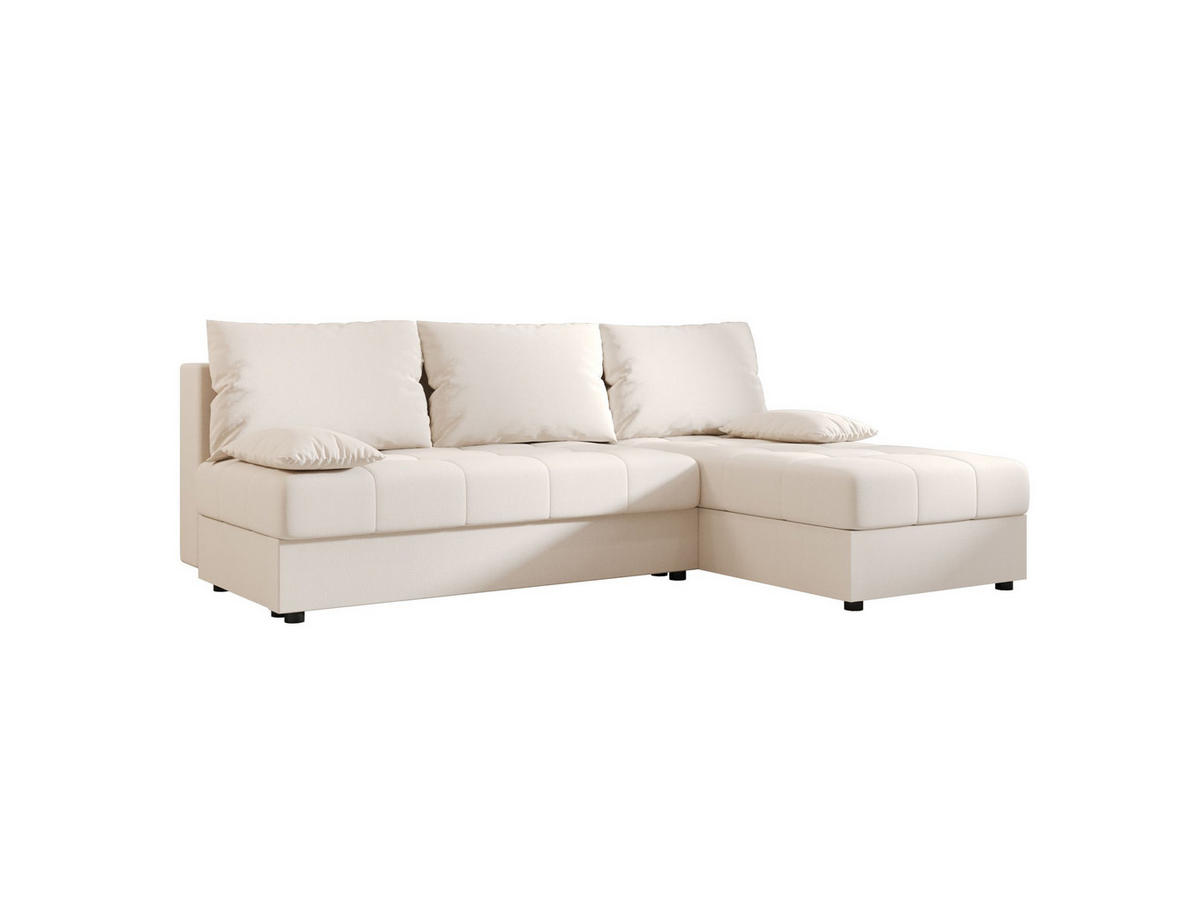ECKSOFA MOS L Cosmic 10 Rechts mit Schlaffunktion - Beige, Textil (200/143cm) - Bedante