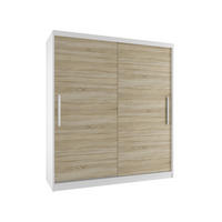SCHWEBETÜRENSCHRANK Verona SI, Weiß/Sonoma Eiche Matt, 133 cm - Sonoma Eiche, Holz (133/216/60cm) - B BELINI GROUP