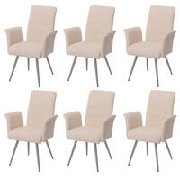 ESSZIMMERSTUHL Cremeweiß 2er-Set - Weiß, Textil (64/98/58cm) - MCW