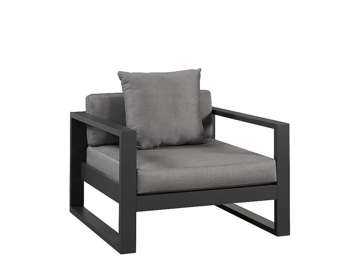 GARTENSESSEL - 2 -Sitzer - Aluminium - anthrazitgrau - MOLOKAI - Anthrazit, Metall (90/60.5/90cm) - Vente-Unique