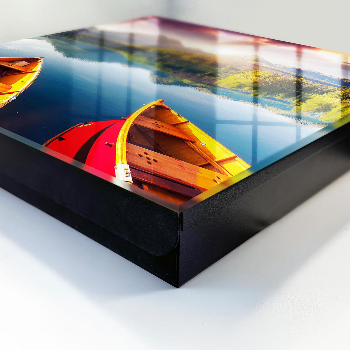 SCHLÜSSELBOX Schwarz 30x30 cm- Türöffnung nach rechts - Bergfrieden - Blau, Metall (30/30/5cm) - TULUP