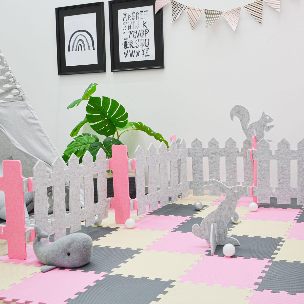 FILZ-SPIELHAUS 110/100/124 Pink - Pink, Kunststoff (100/125/110cm) - smalla