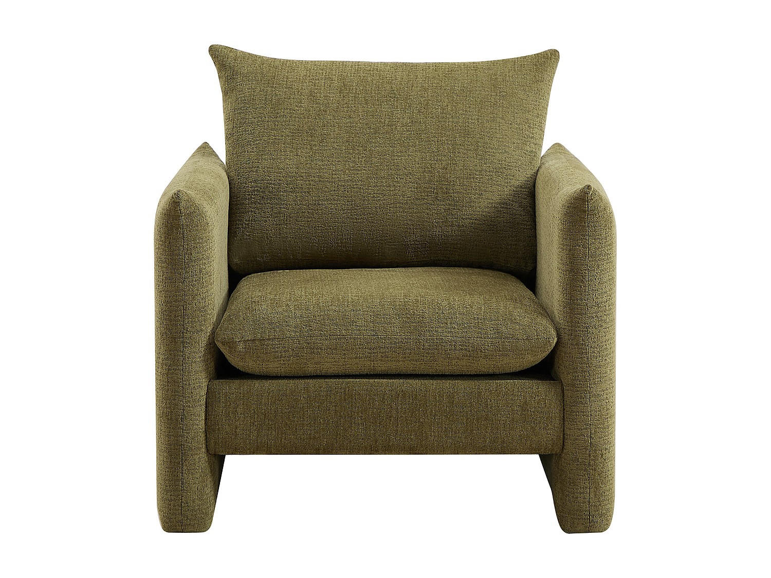SESSEL mit gerader Rückenlehne - 1 Person - Stoff - Grün - - Grün, Textil (90/87/86cm) - Vente-Unique