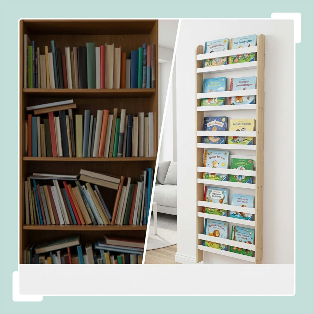BIBLIOTECĂ Alb copii MDF 6 compartimente 200x55x10 cm - alb, compozit lemnos (55/200/10cm) - Relaxdays