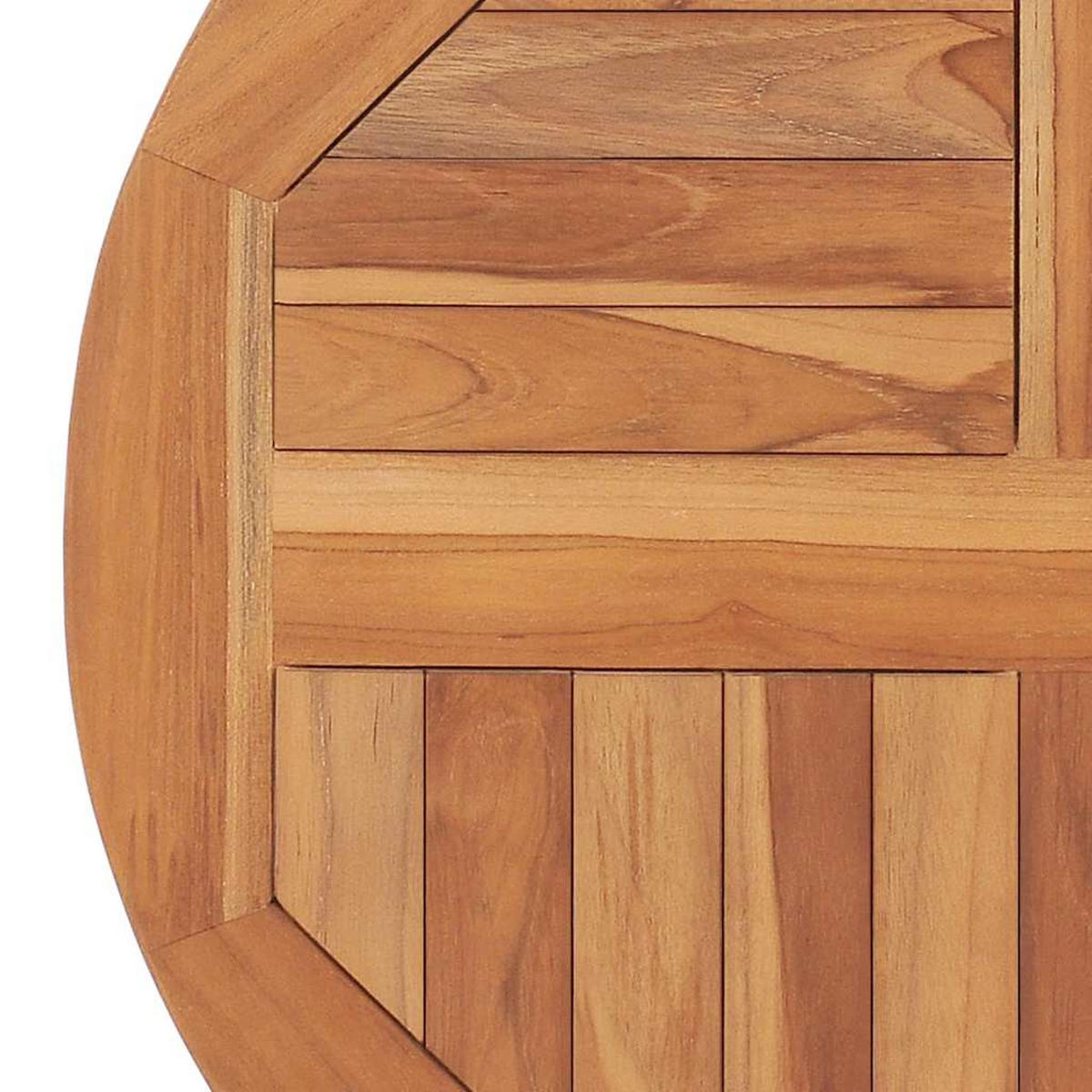 TISCHPLATTE Massivholz Teak Rund 2,5 Cm 60 Cm - Braun, Holz (60/60/2.5cm) - vidaXL