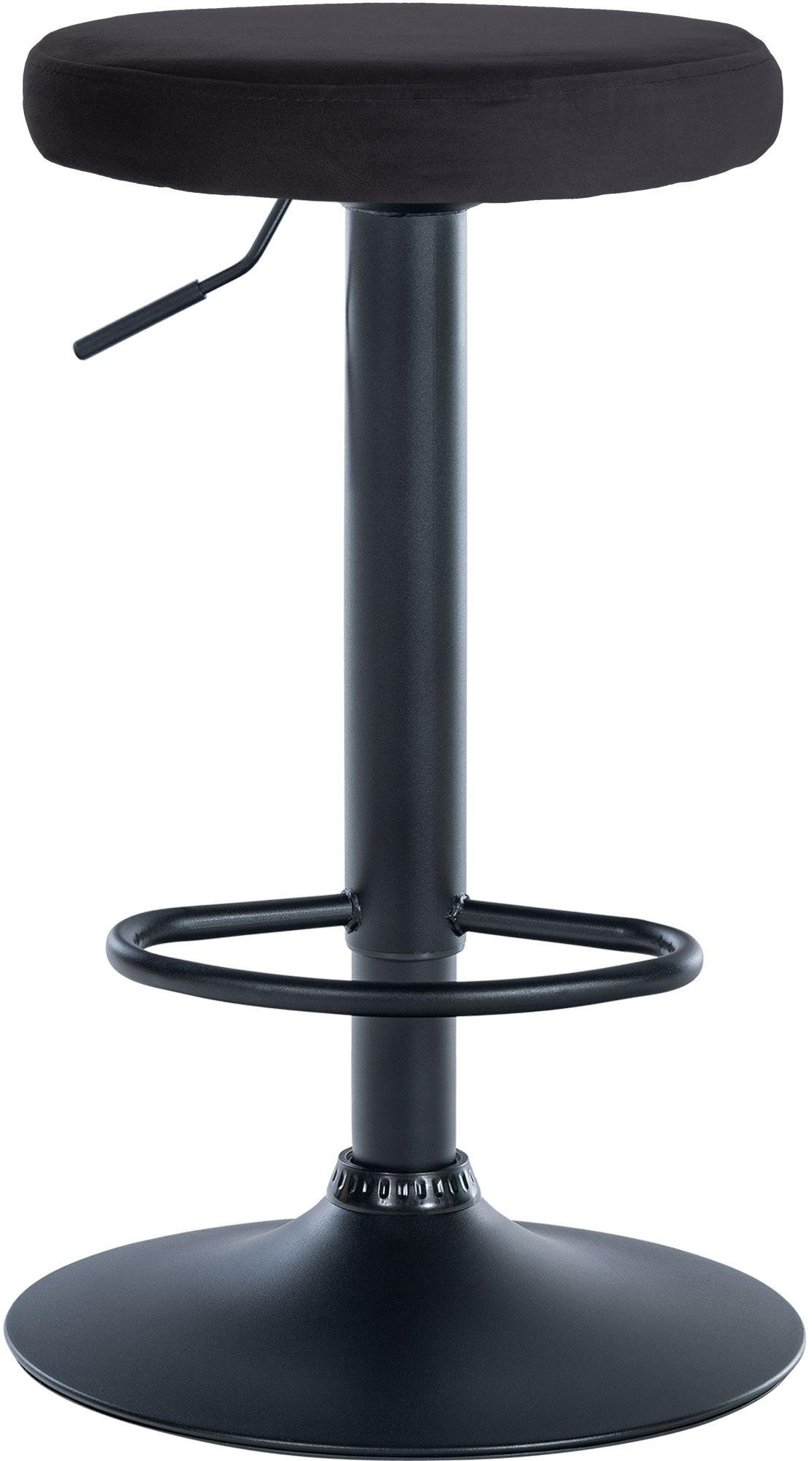 BARHOCKER 2er Set Samt schwarz - Schwarz, Textil/Metall (38.5/60/38.5cm) - CLP