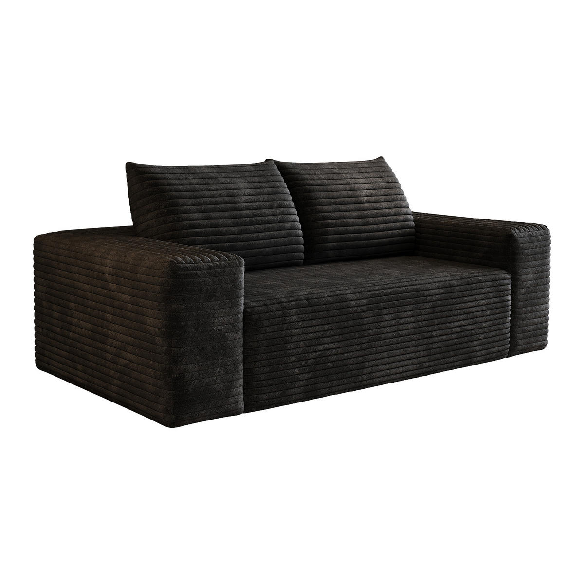 2-SITZER-SOFA DE-34704 Boneless-Modul Schwarz - Schwarz, Textil (90/83/180cm) - ComfortXL