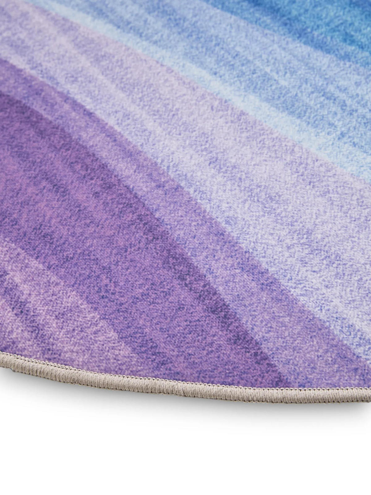 TEPPICH George waschbar ø 120 cm rund - Lila/Multicolor, Kunststoff (120/120cm) - benuta