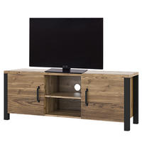 TV-LOWBOARD - Fichtefarben/Schwarz, Holzwerkstoff/Kunststoff (147/57/43cm) - home24