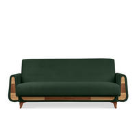 3-SITZER-SCHLAFSOFA GUSTAVO II mit Armlehnen, Dunkelgrün - Dunkelgrün, Holz/Holzwerkstoff (230/98/98cm) - KONSIMO®