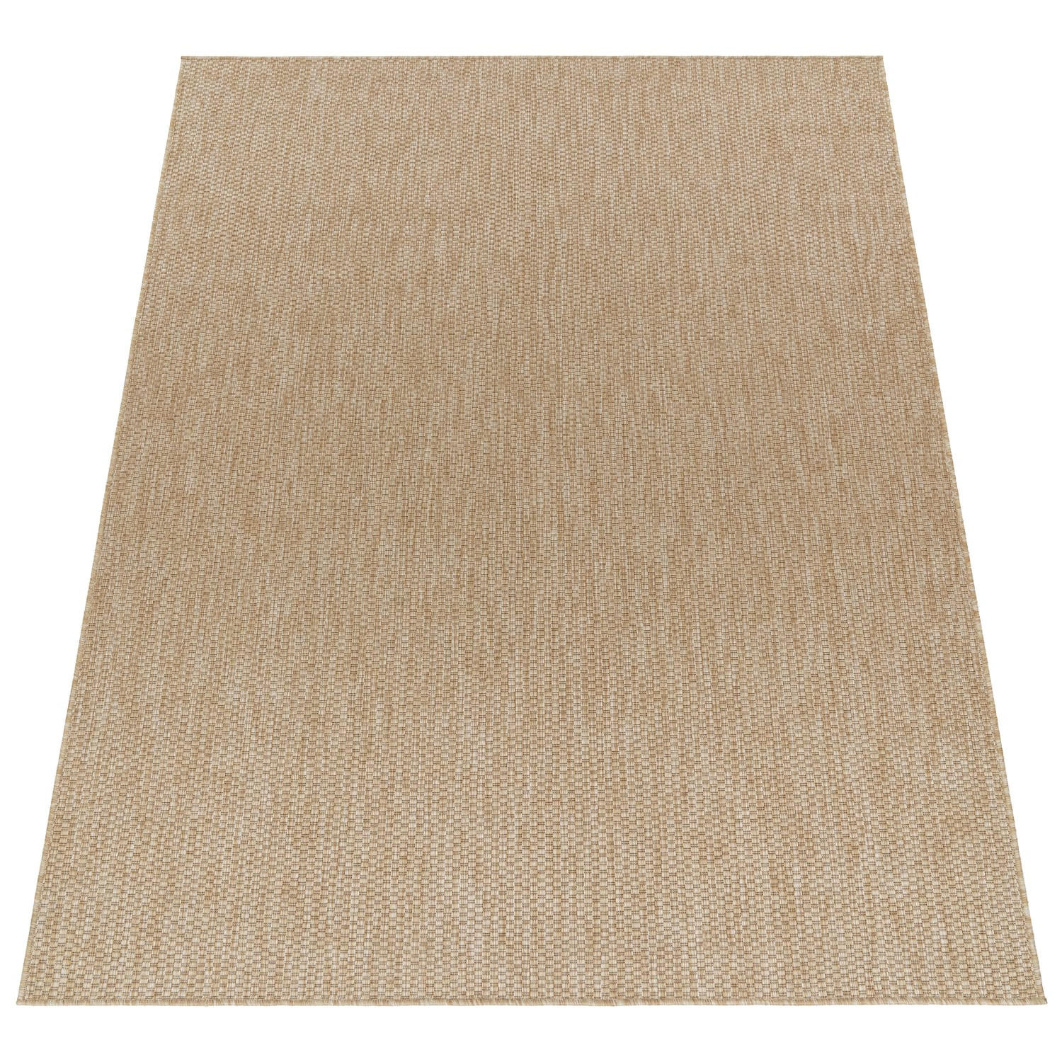 TEPPICH Kurzflor Unifarben Wohnzimmer schmutzabweisend Beige Rechteckig 140x200 - Beige, Textil (140/200cm) - KADIMA DESIGN
