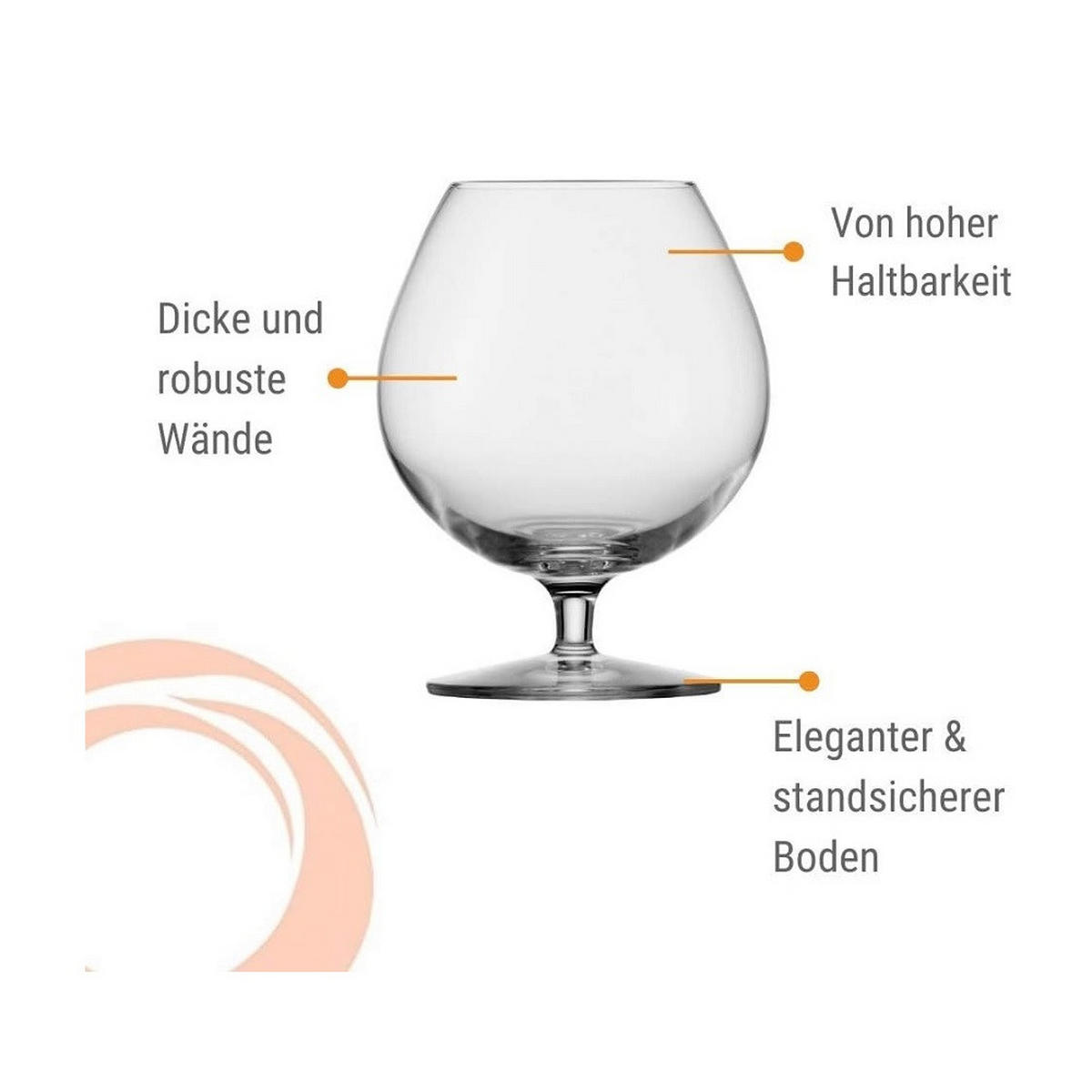COGNACSCHWENKER Milano 585 ml 6er Set - Transparent, Glas (0.585L) - Stölzle