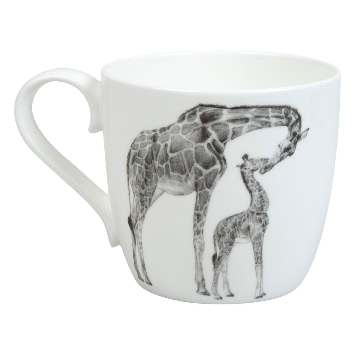 KAFFEEBECHER Amazing Animals - Giraffen - Naturfarben, Keramik (0.45L) - Könitz