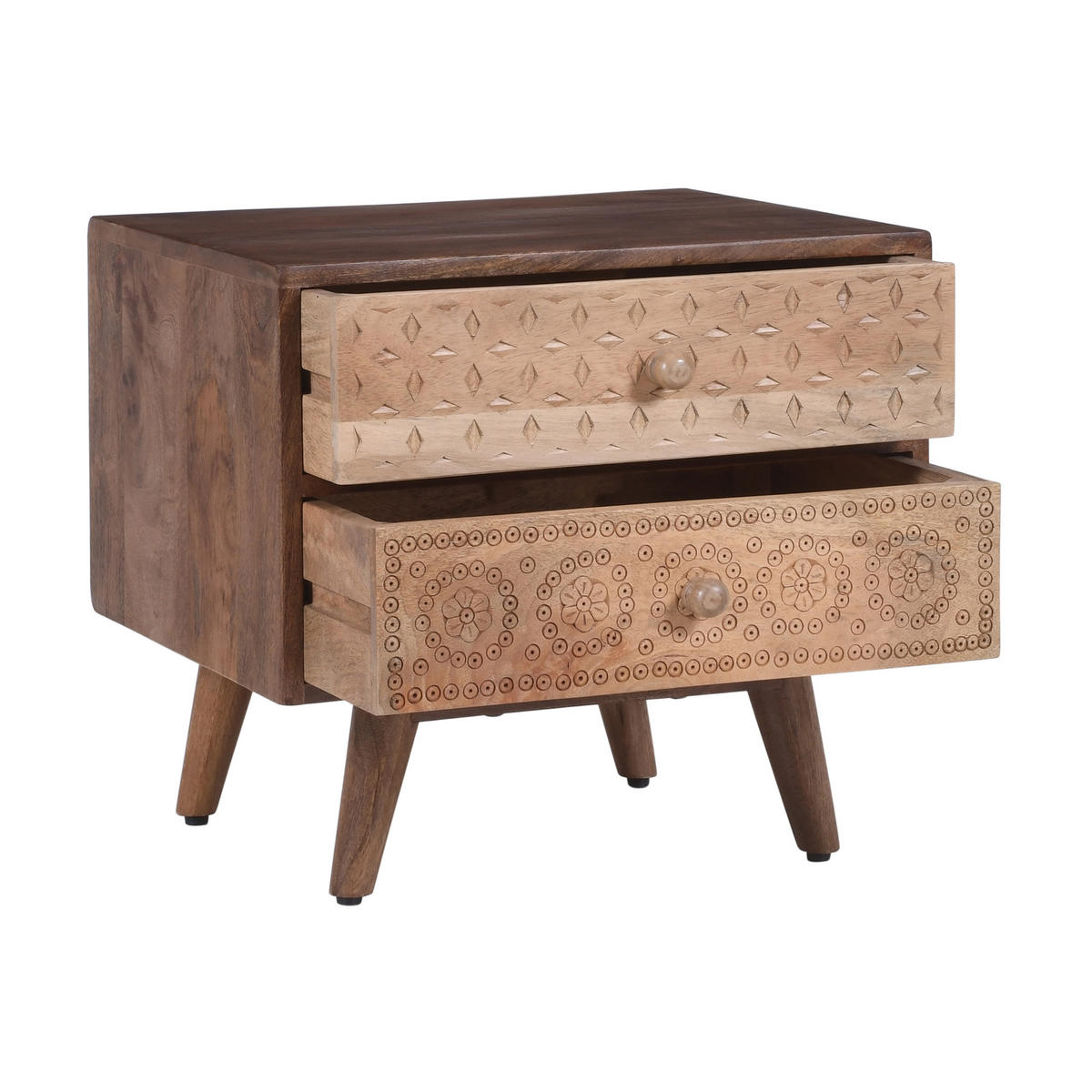 NACHTTISCH Rechteckig Braun 50 x 40 x 45 cm - Braun, Holz (50/45/40cm) - Nordlys