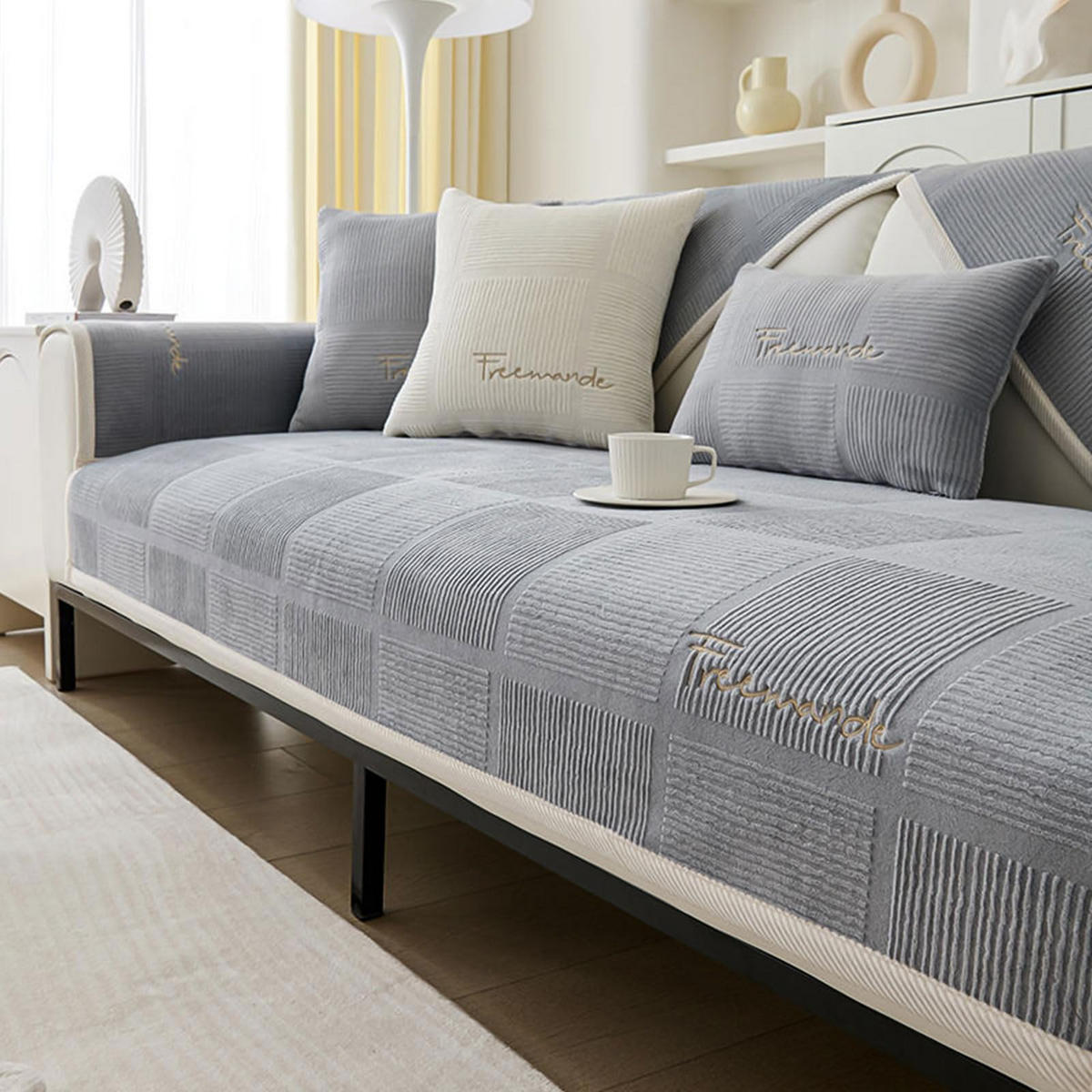 SOFAÜBERWURF Grau 1 Stück - Grau, Textil (70/210cm) - Kaket