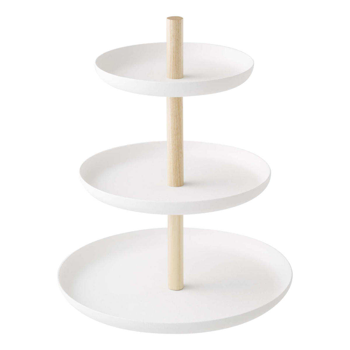 ETAGERE / Servierturm Tosca - 3-stöckig - Weiß, Metall (20/24cm) - Yamazaki