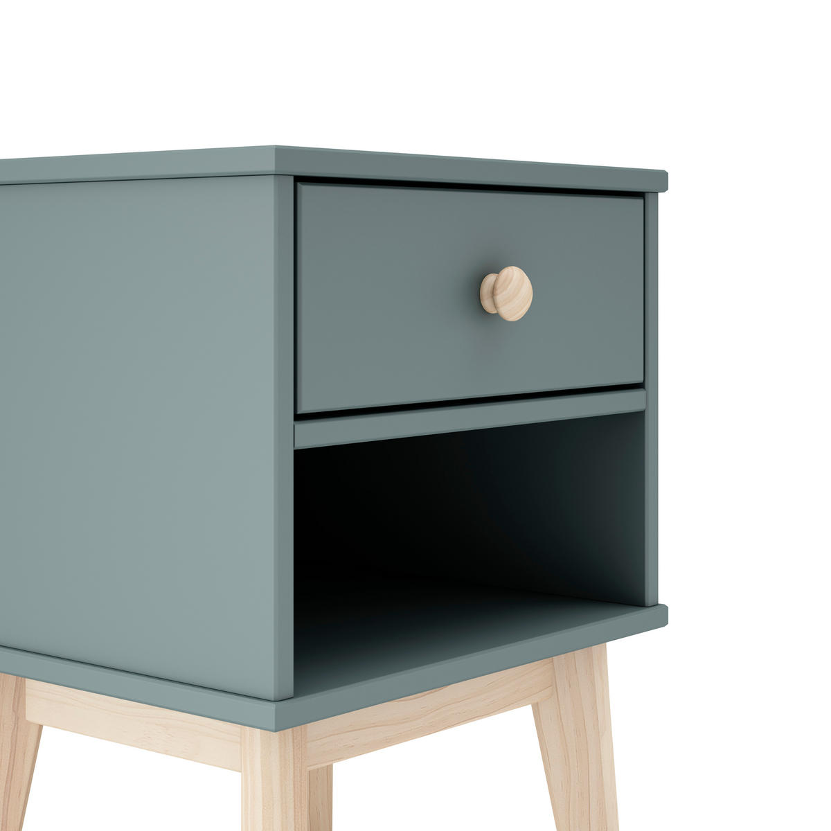 NACHTTISCH Esteban Grün 40/35/53.1 cm - Grün, Holz (35/53.1/40cm) - Calicosy