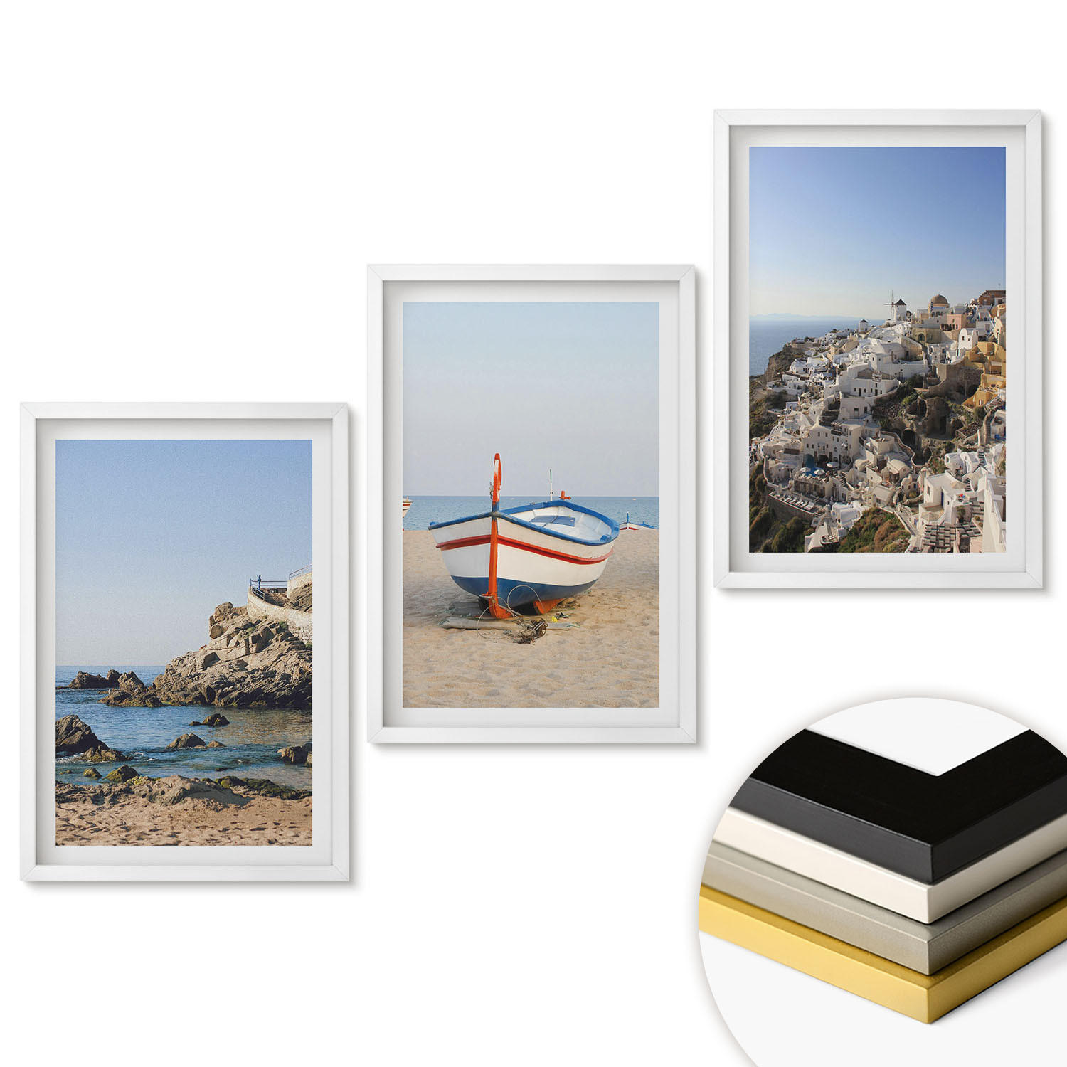 ArtPrintCave Wandbilder Weiß 40x60 cm