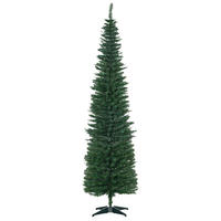 WEIHNACHTSBAUM 499 Spitzen Tannenbaum mit Kunststoffständer Grün - Grün, Kunststoff (210cm) - HOMCOM