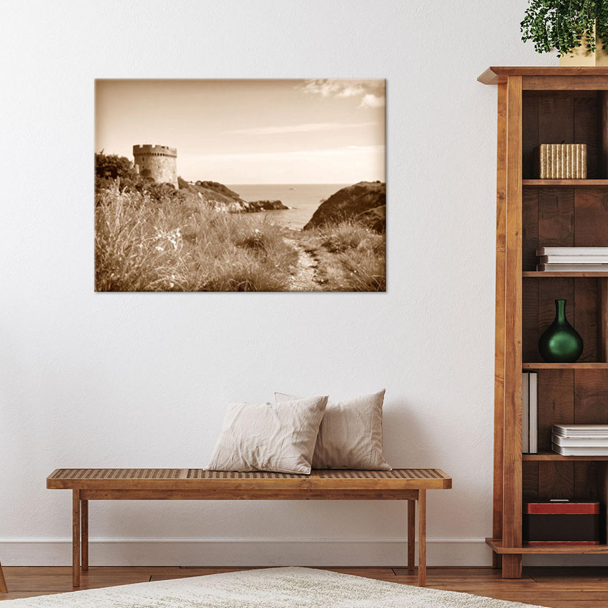 LEINWANDBILD Landschaften 60x40cm - Beige, Textil (60/40cm) - Feeby