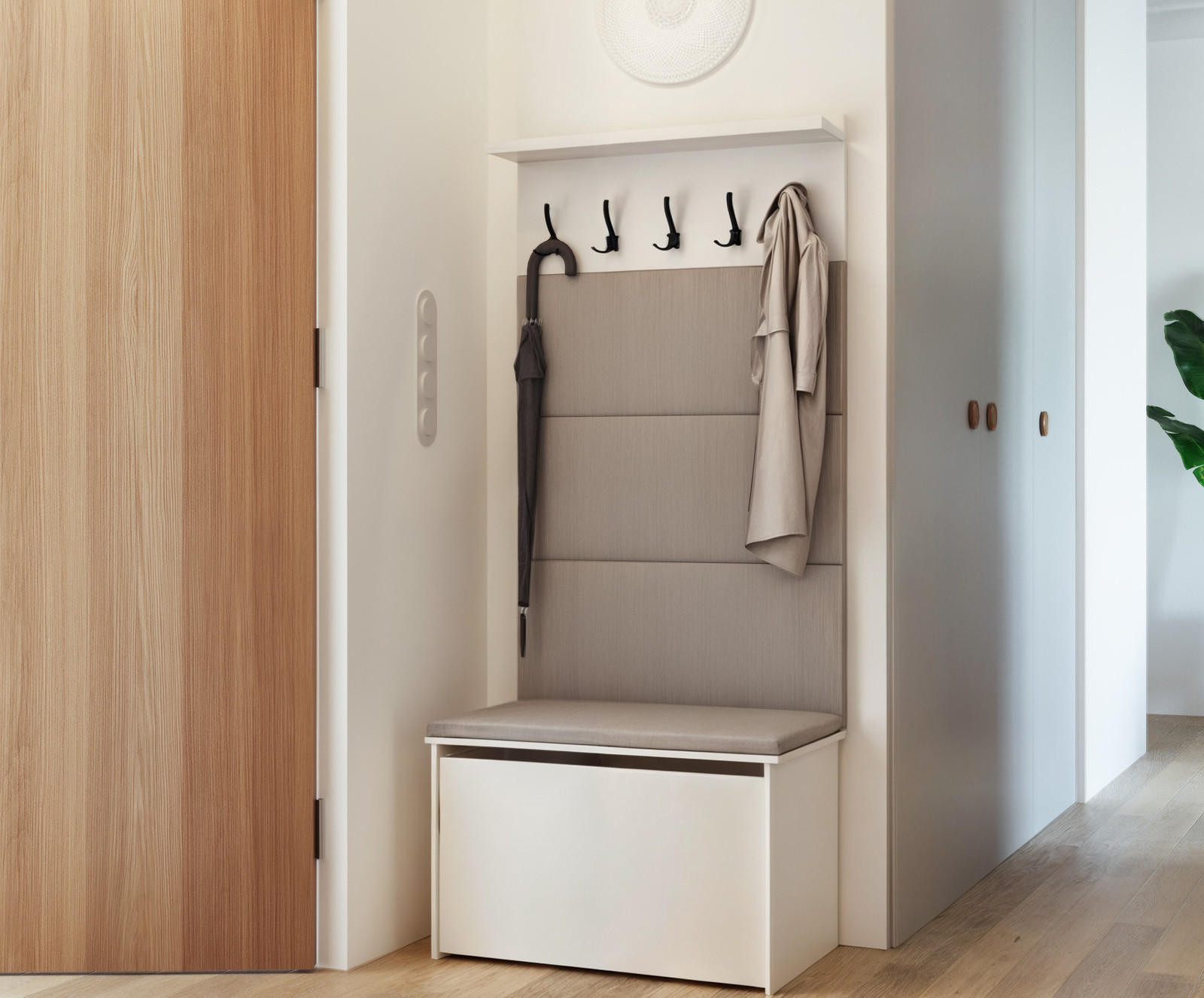 FLURMÖBEL Andy - Grau, Holzwerkstoff (40/192/73cm) - RAUMHIRSCH FURNITURE