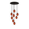 GALERIELEUCHTE Echos 8-flammig Braun Ø 18cm - Schwarz/Braun, Glas (18/18/20cm) - s.luce
