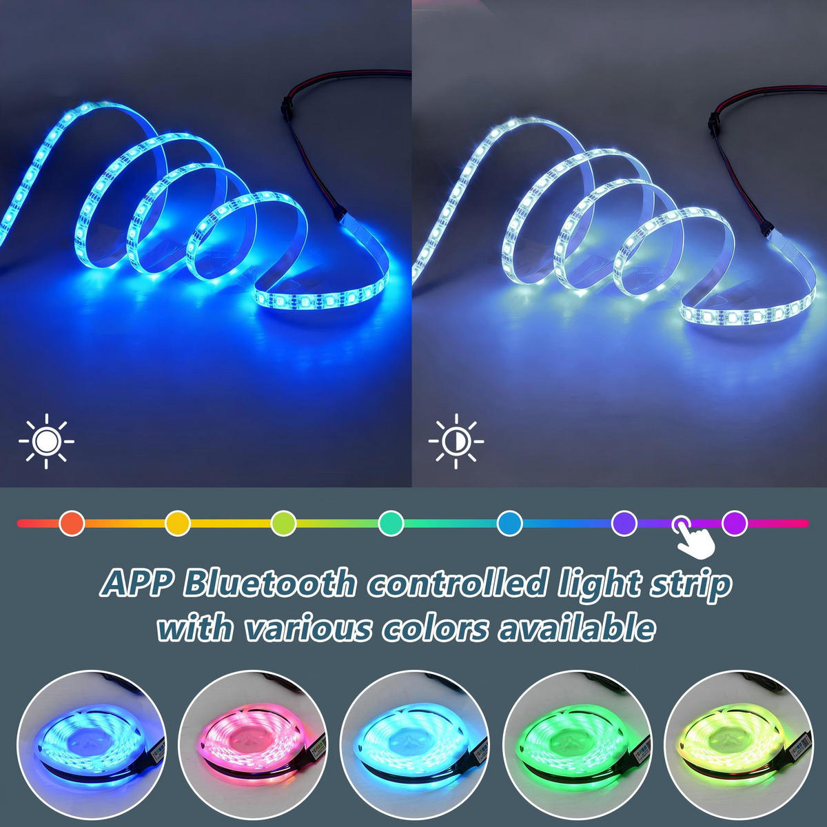 COUCHTISCH 70/70/35 cm Schwarz aus Holzwerkstoff mit LED-Lichtstreifen und 2 Schubladen - Schwarz, Holzwerkstoff (70/70/35cm) - OKWISH