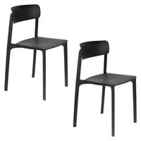GARTENSTUHL Clive Schwarz - 4 er Set - Schwarz, Kunststoff (48/79/47cm) - Housecraft Living