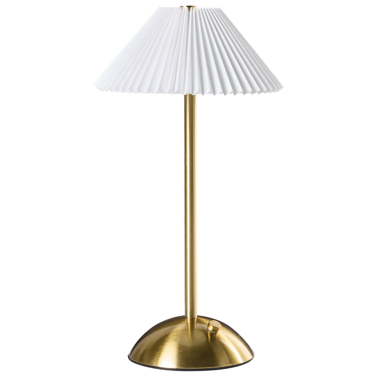 KABELLOSE LED Tischlampe 2er Set mit Dimmer Metall Gold Ruba - Goldfarben/Weiß, Metall (16/16/30cm) - Beliani