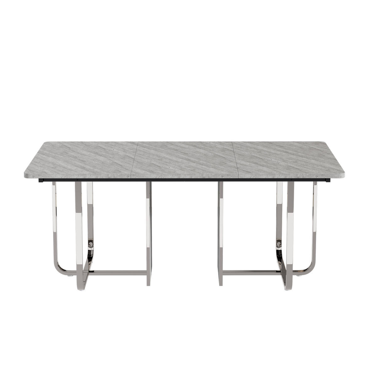 ESSTISCH 180/80/75 cm grau mit stabilen Metallbeinen - Grau, Holzwerkstoff (180/80/75cm) - OKWISH