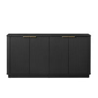 SIDEBOARD Schwarz 160/40/80 cm - Schwarz, Holzwerkstoff (160/80/40cm) - PANGIVO