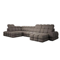 ECKSOFA TOLLO Solar-stoff U-form 400x217x105 cm schokolade - Bronzefarben, Holz/Textil (400/217cm) - DomoHome