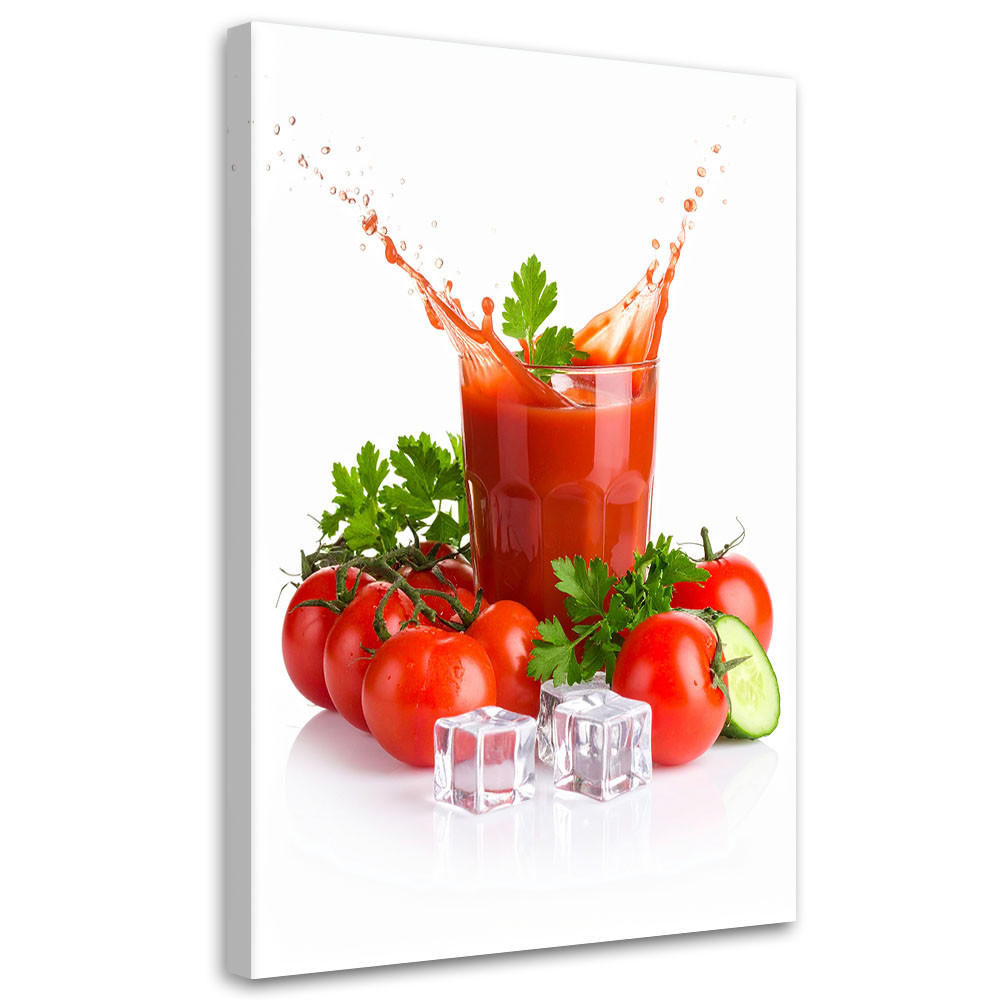 LEINWANDBILD Tomatensaft Natur 80x120cm - Rot, Textil (80/120cm) - Feeby
