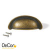 MÖBELGRIFF Marrakech, L77mm, 64mm Achsenabstand, Zamak, Bronze - Bronzefarben, Kunststoff (4/4/9cm) - EMUCA