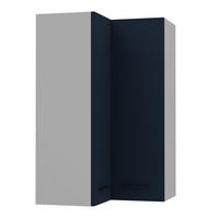 ECKHÄNGESCHRANK Bonn W14/60 grau / marineblau matt 60 / 60 / 96cm - Blau/Grau, Holz/Holzwerkstoff (60/96/60cm) - Feldmann-Wohnen