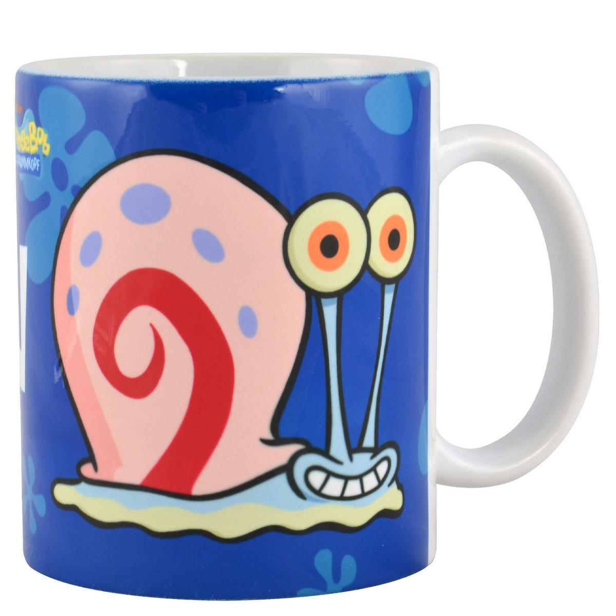 BECHER Spongebob Schwammkopf Gary Meow Blau 320 ml - Blau, Keramik (0.32L)