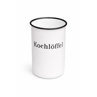 KOCHLÖFFELHALTER Metall emailliert Weiß 11,5 cm - Weiß, Metall (8/11.5/8cm) - DanDiBo
