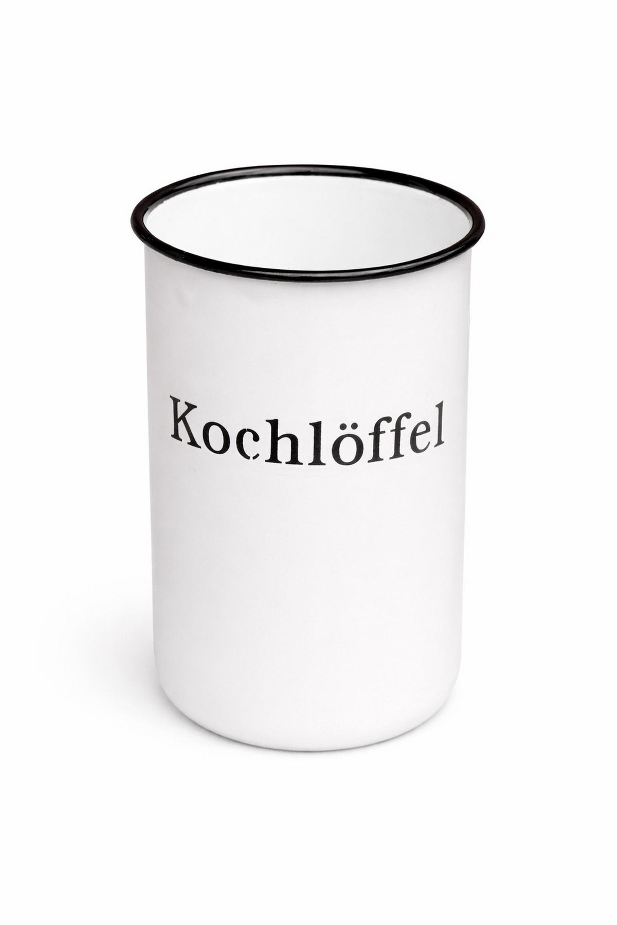 KOCHLÖFFELHALTER Metall emailliert Weiß 11,5 cm - Weiß, Metall (8/11.5/8cm) - DanDiBo