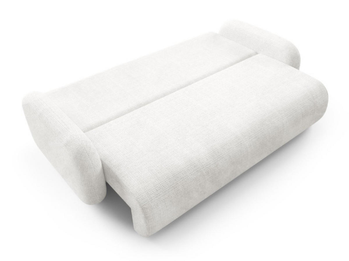 SOFA Cremona 01 LEON Mit Schlaffunktion - Weiß, Textil (220/90/92cm) - Sepro Meble