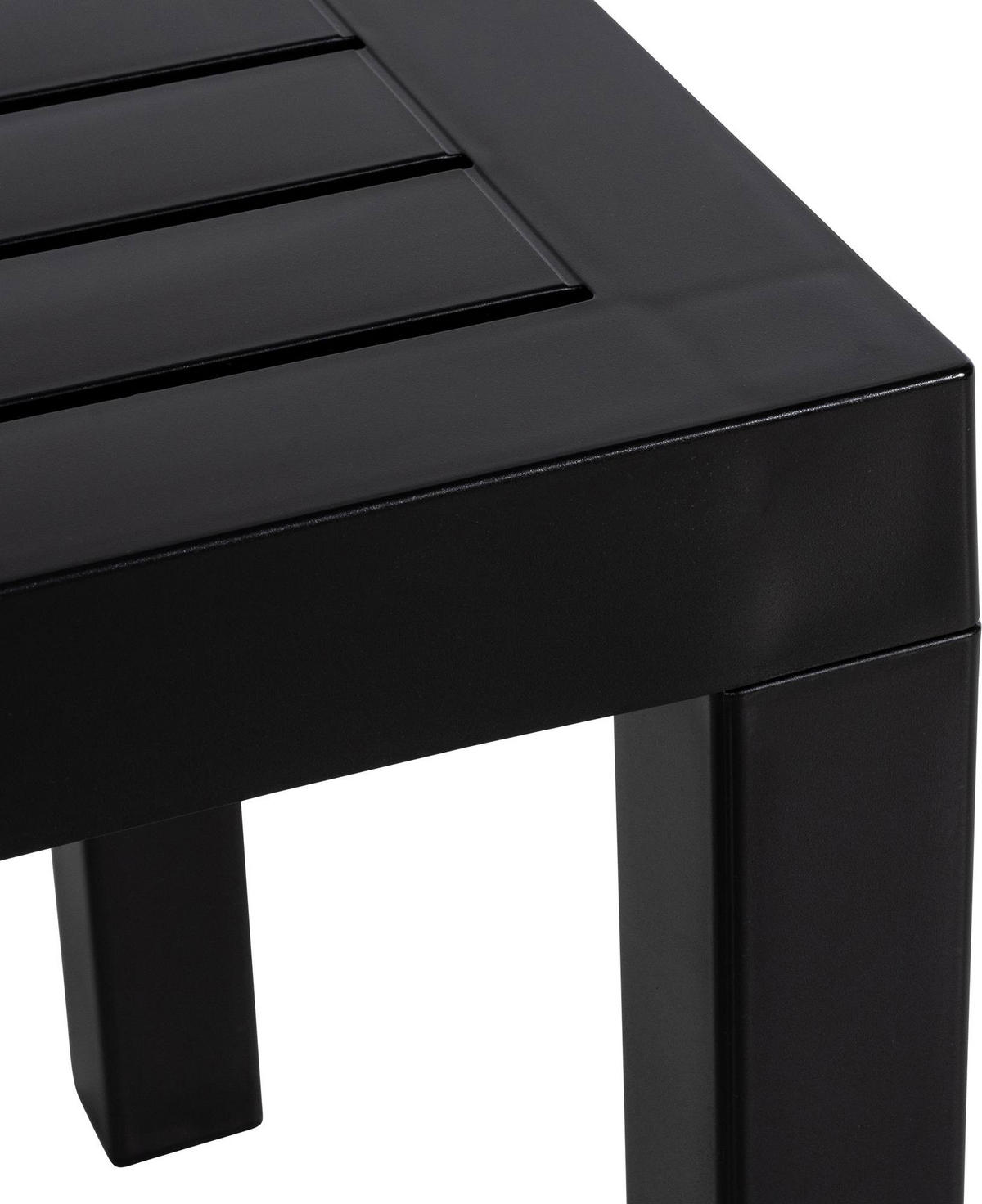 BEISTELLTISCH eckig 45/45/45 cm Kunststoff schwarz - Schwarz, Kunststoff (45/45/45cm) - CLP