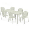 GARTEN ESSGRUPPE FICCARI, Gartenmöbel-Set 8-tlg, Beige - Beige, Kunststoff - KONSIMO®
