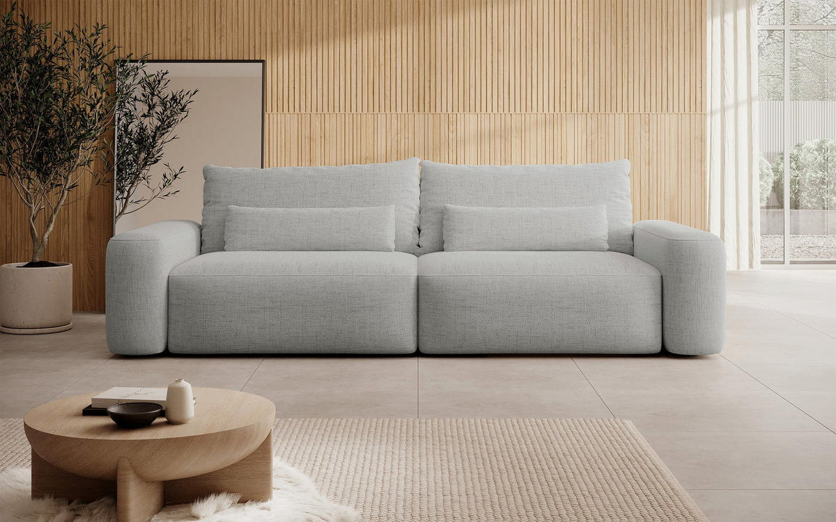 POHOVKA Carnos Šedá 3-místná - šedá/černá, textil/plast (257/82/105cm) - Selsey