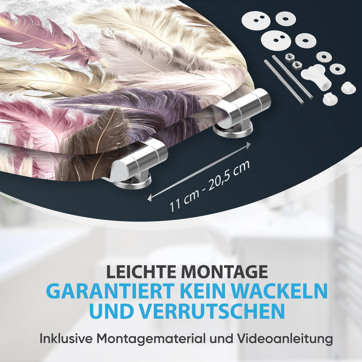 WC-SITZ mit Absenkautomatik Federn - Violett, Holzwerkstoff (38/6/47cm) - Sanilo