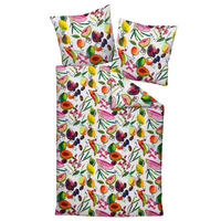 BETTWÄSCHE Unisex MODERN ART S Pink Baumwolle - Multicolor, Textil (200/135cm) - Janine