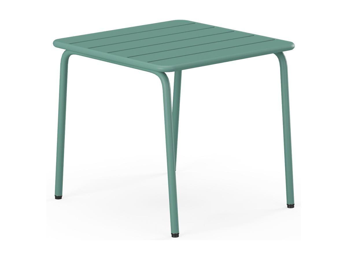 GARTEN-BEISTELLTISCH quadratisch - Metall - Mandelgrün - MIRMANDE von MYLIA - Grün, Metall (45/45/41.5cm) - Vente-Unique